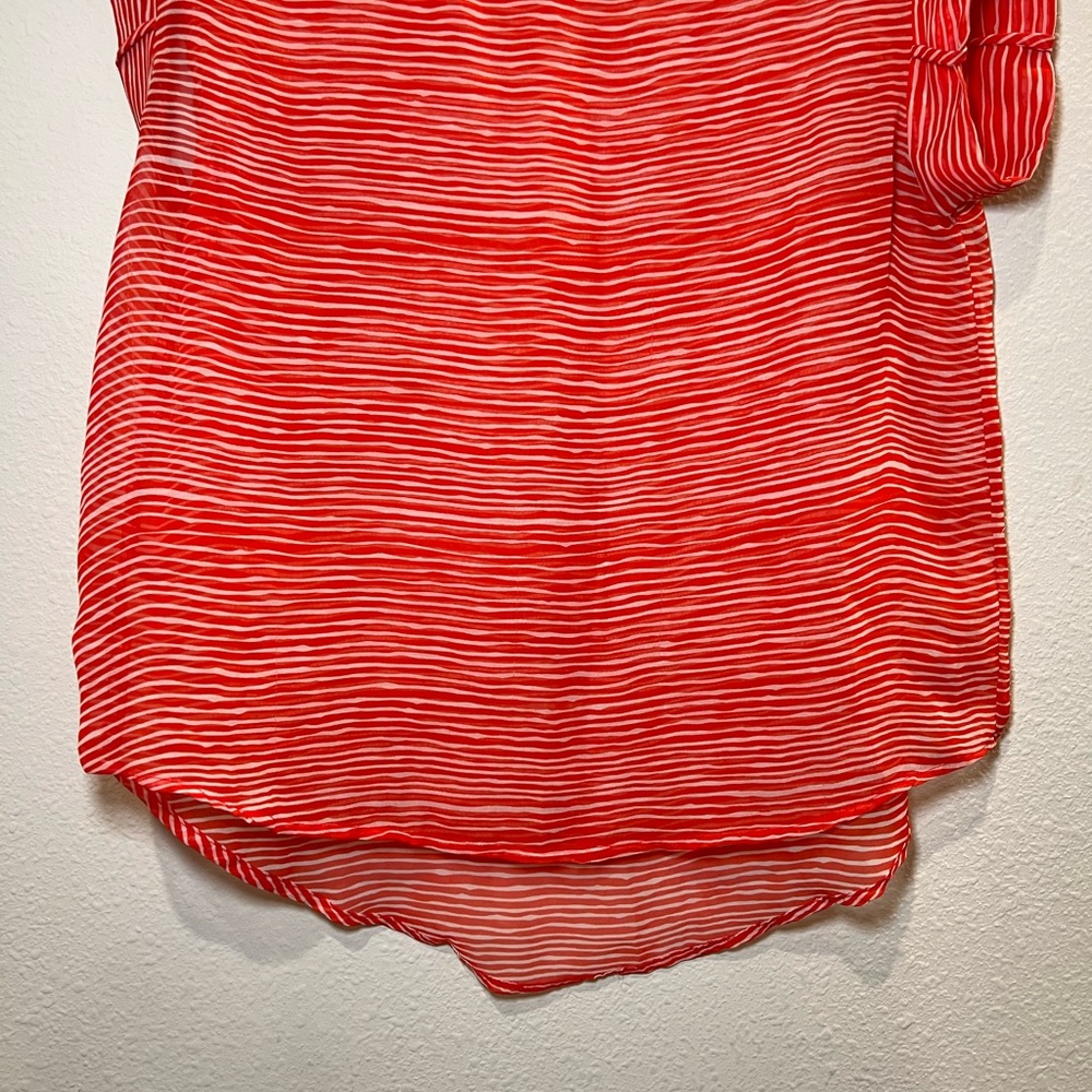 Red and White See-through Top Size S - Picture 5 of 6